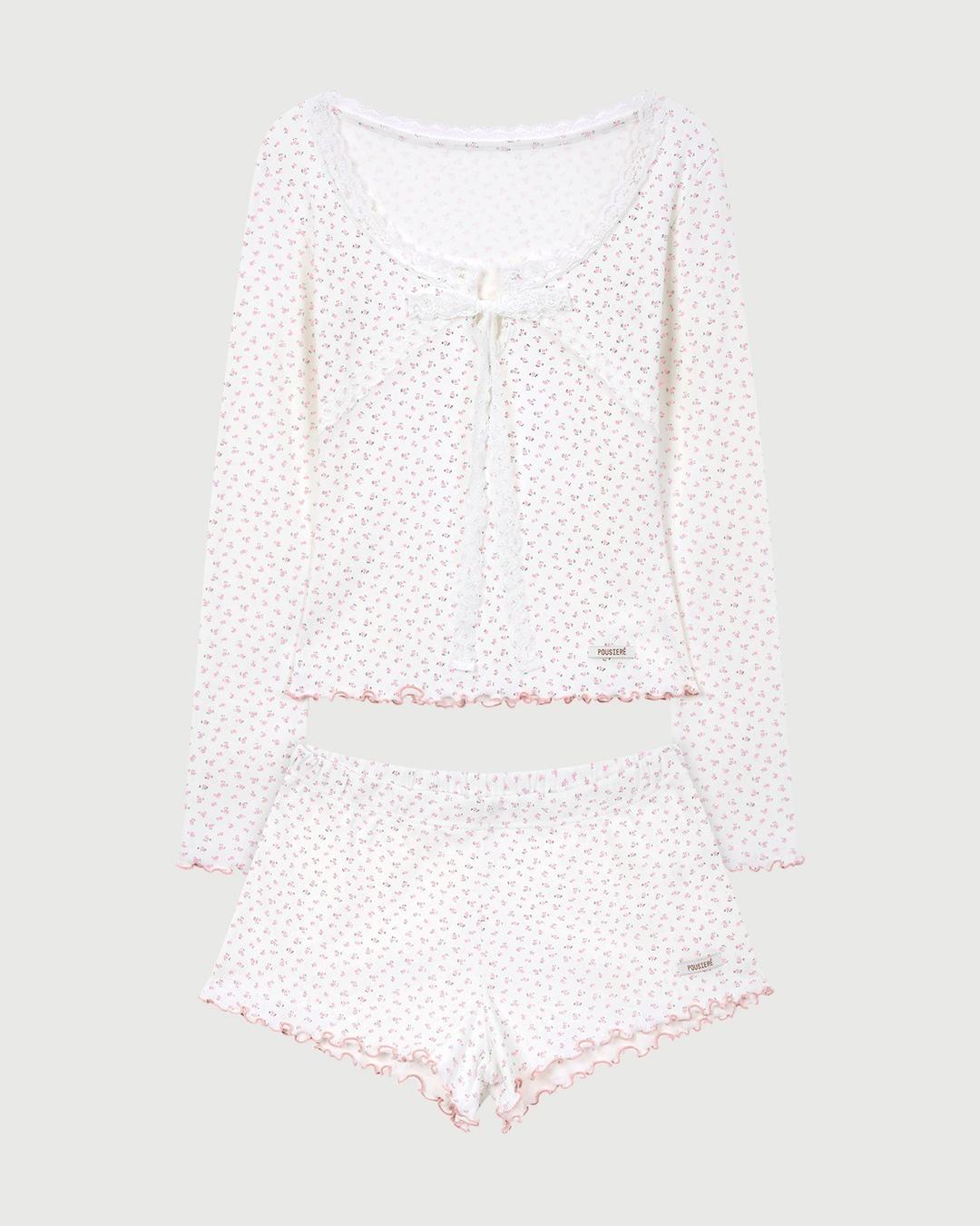 SERA TOP & SHORTS SET #WHITE