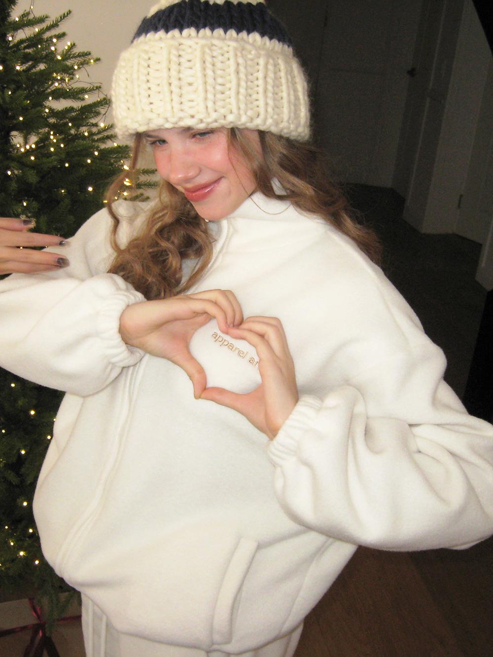 Buddy fleece zip-up - Ivory