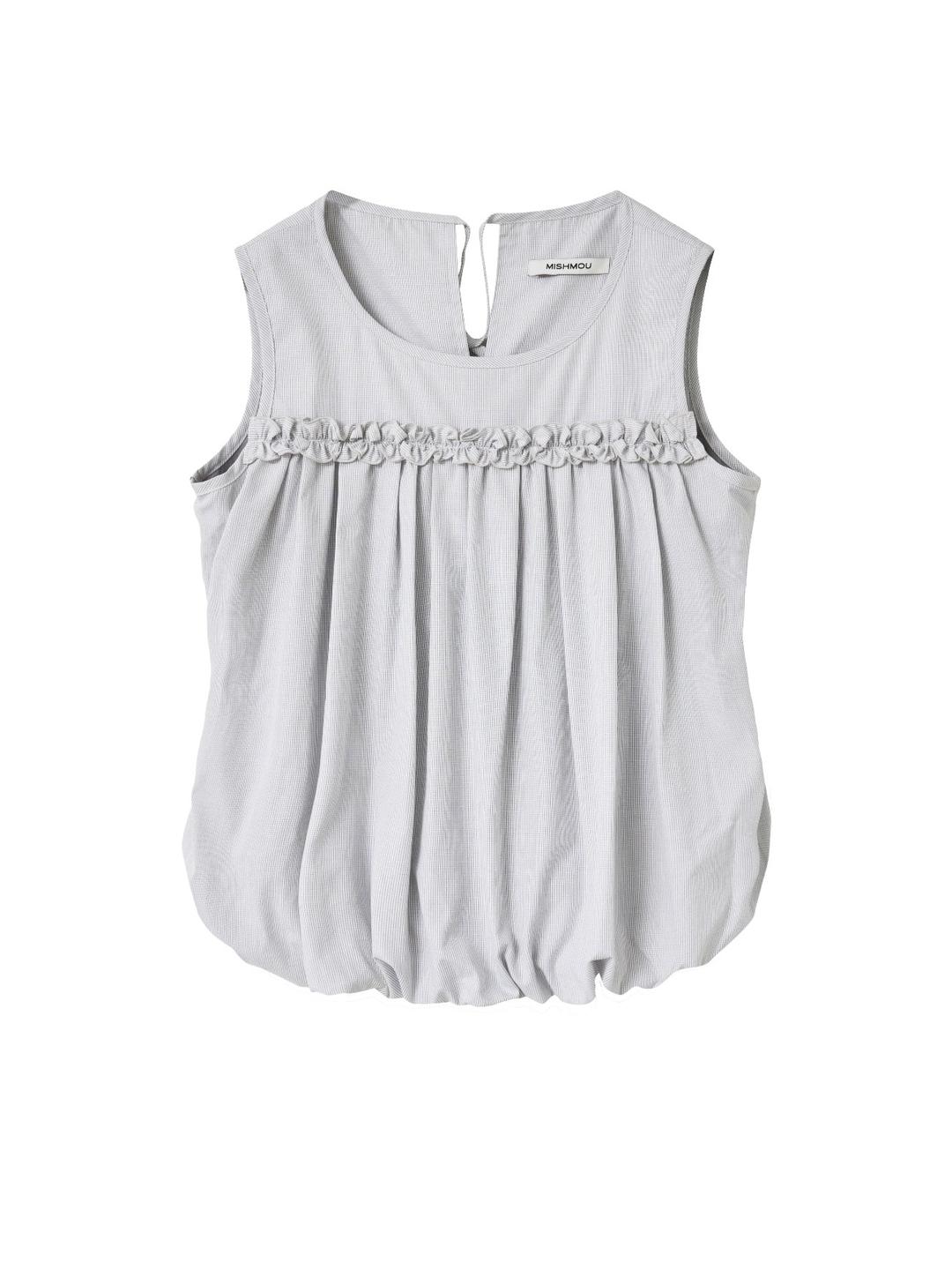 Cotton Ruffle Balloon Sleeveless