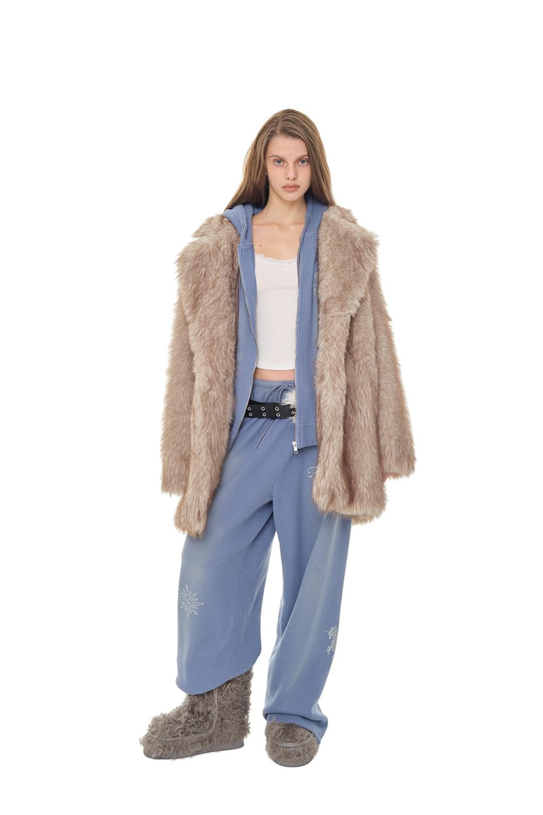 ZODIAC HOTFIX WAFFLE PANTS (WASHED BLUE)