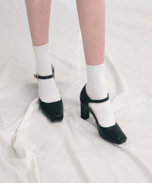 6/8cm 스트랩 스퀘어토 메리제인 펌프스힐 제시(CW0010)