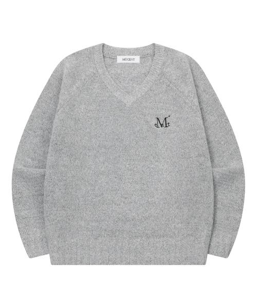 노아르 나그랑 브이넥 니트 (3컬러)