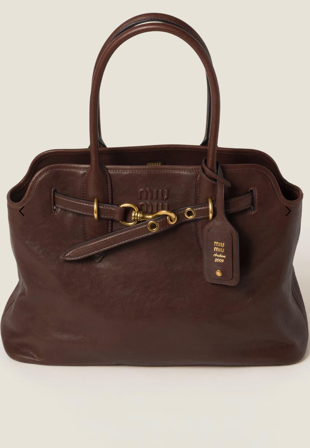 미우미우 아방뛰르 나파 가죽 백 브라운 | 후루츠패밀리