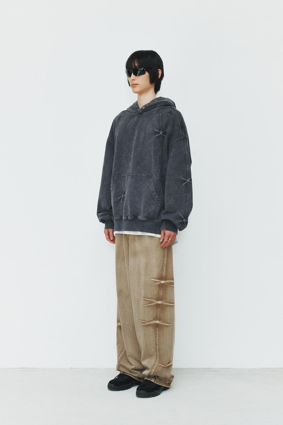 PINCH WIND DENIM PANTS LIGHT BEIGE