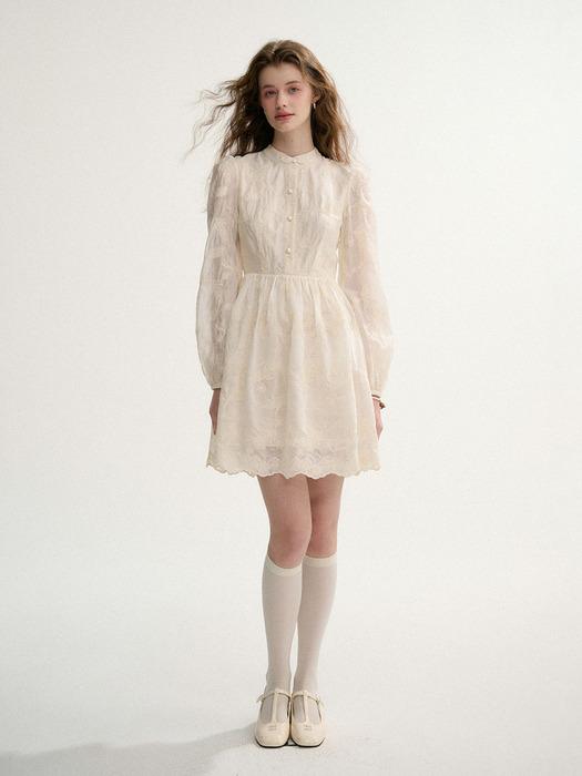 자카드 펄 미니원피스