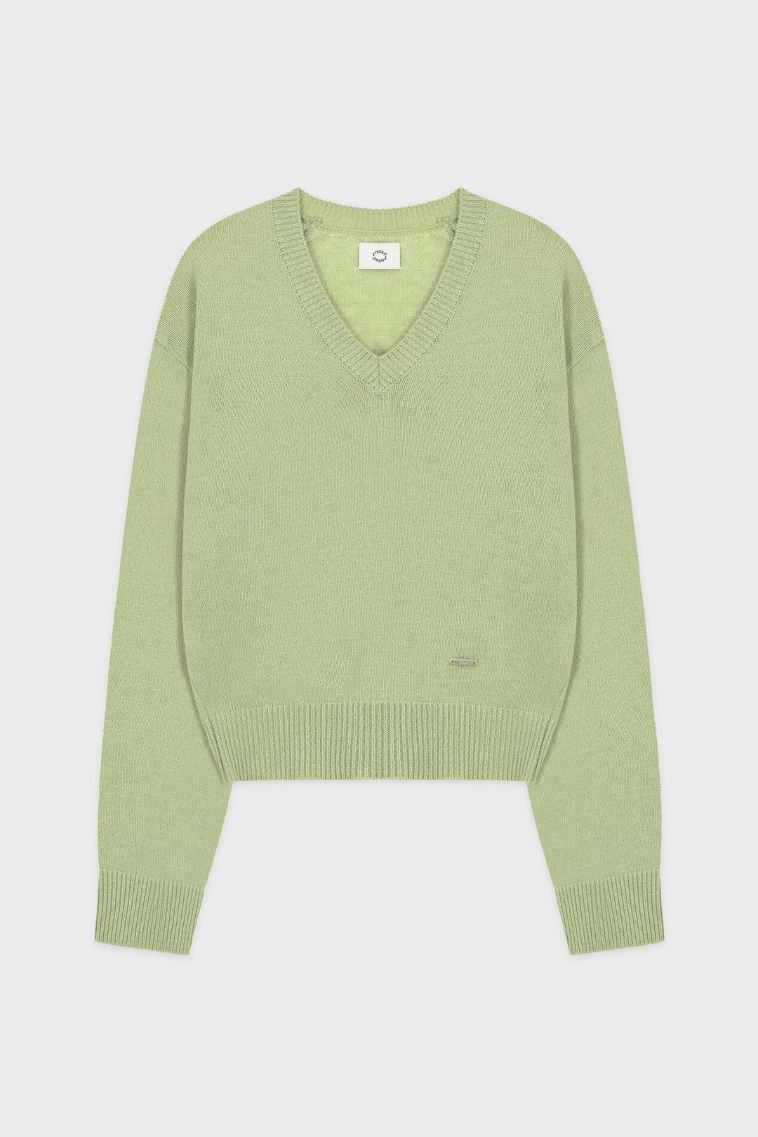 V-Neck Basic Knit (Melon)